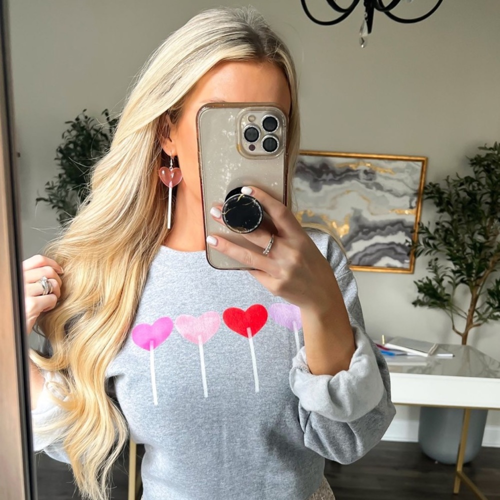 NWT Pink Candy heart earrings